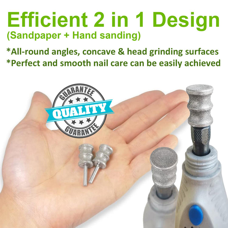 PLATGO Diamond Dremel Dog Nail Grinder Attachment, Diamond Rotory Bit for Dogs&Pets Nail Care, 1/8'' Pet Nail Grinder Wheel Work with Dremel Sanding Drums for Animals Nail Care & Home Grinder Tools Double Pack - PawsPlanet Australia