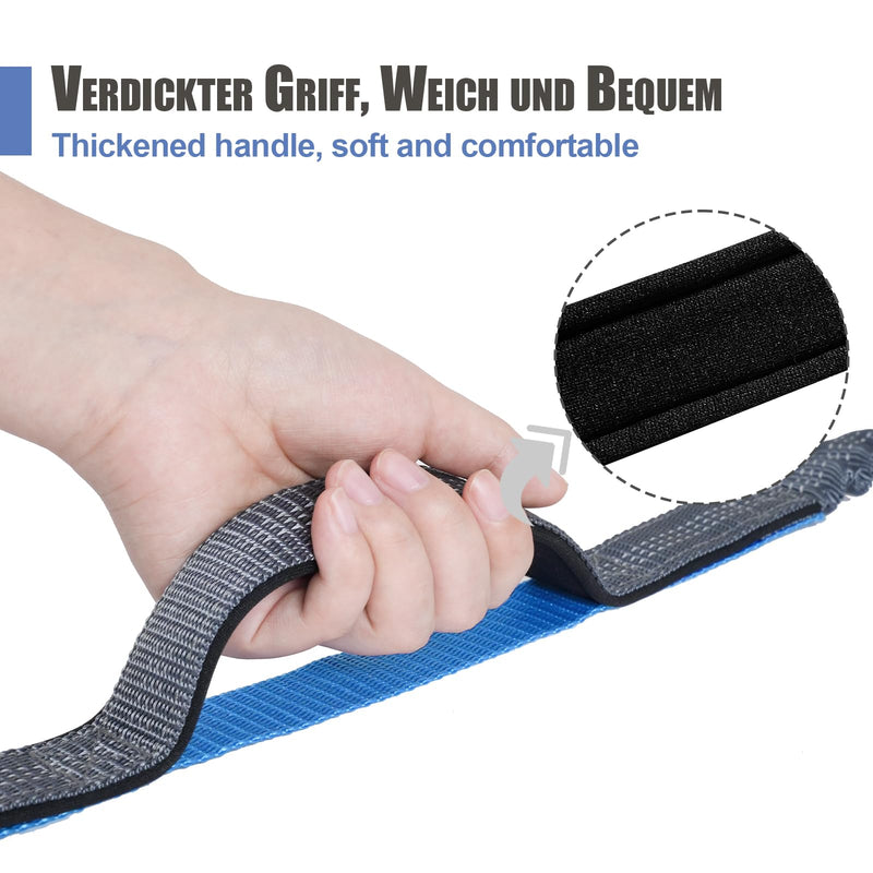 Snocyo jogging leash for dogs, jogging dog leash for medium and large dogs, elastic and reflective dog leash, retractable running leash with double handle and waist belt for one dog, gray and royal blue - PawsPlanet Australia