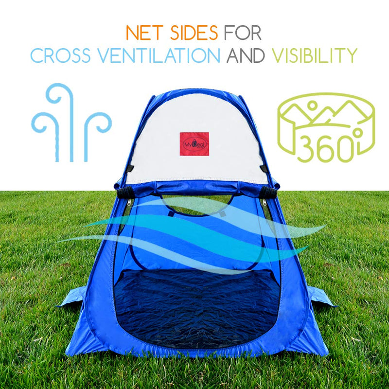 MYDEAL PRODUCTS Pop Up Dog Tent Outdoor Camping Large Doggy UV Sun Shelter for Shade and Weather Protection - Perfect for Yard, Beach and Outdoors! - PawsPlanet Australia