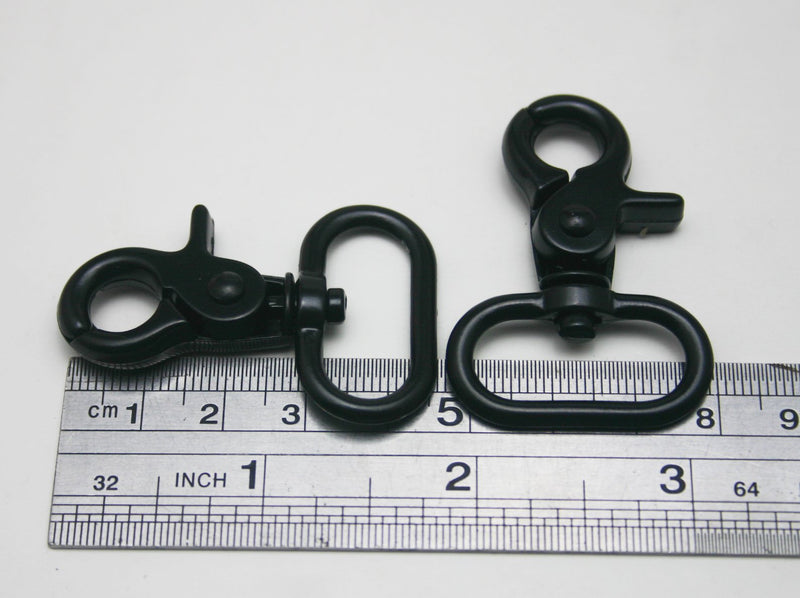 [Australia] - Generic Black 1" Inside Diameter Oval Ring Lobster Clasp for Strap or Dog Collar Buckle Pack of 10 