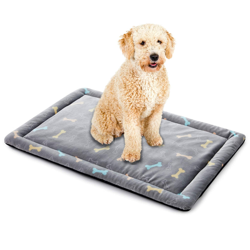 Extra Softness Pet Sleeping Mat for Small Medium Large Dogs Puppies, Non Slip Dog Bed Mat, Grey 30" X 22" - PawsPlanet Australia