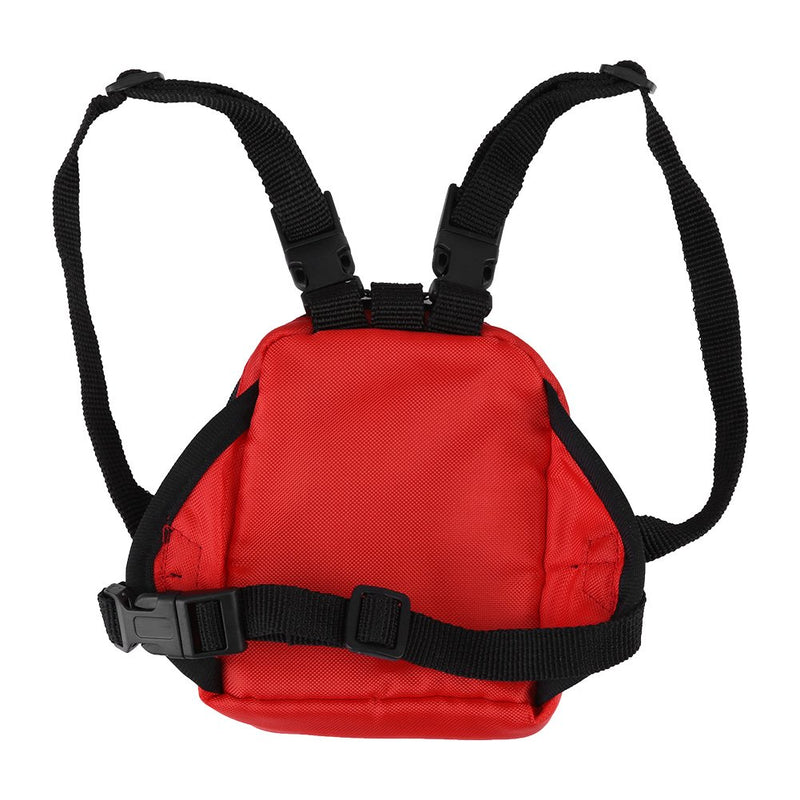 [Australia] - Filfeel Pet Backpack Leash, Small Dog Snack Storage Bag Harness with Lead Red L 