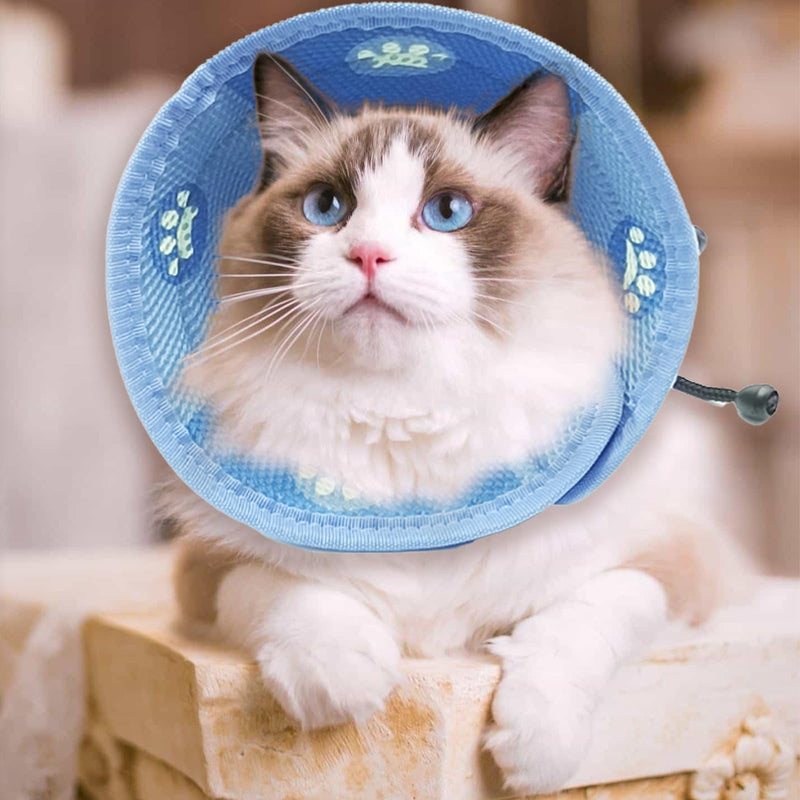 Kireida® Cat Cone Collar, Soft Cat Collar for Small and Large Cats, Adjustable Elizabethan Collar for Cats, Kittens, Soft, Adjustable-M - PawsPlanet Australia