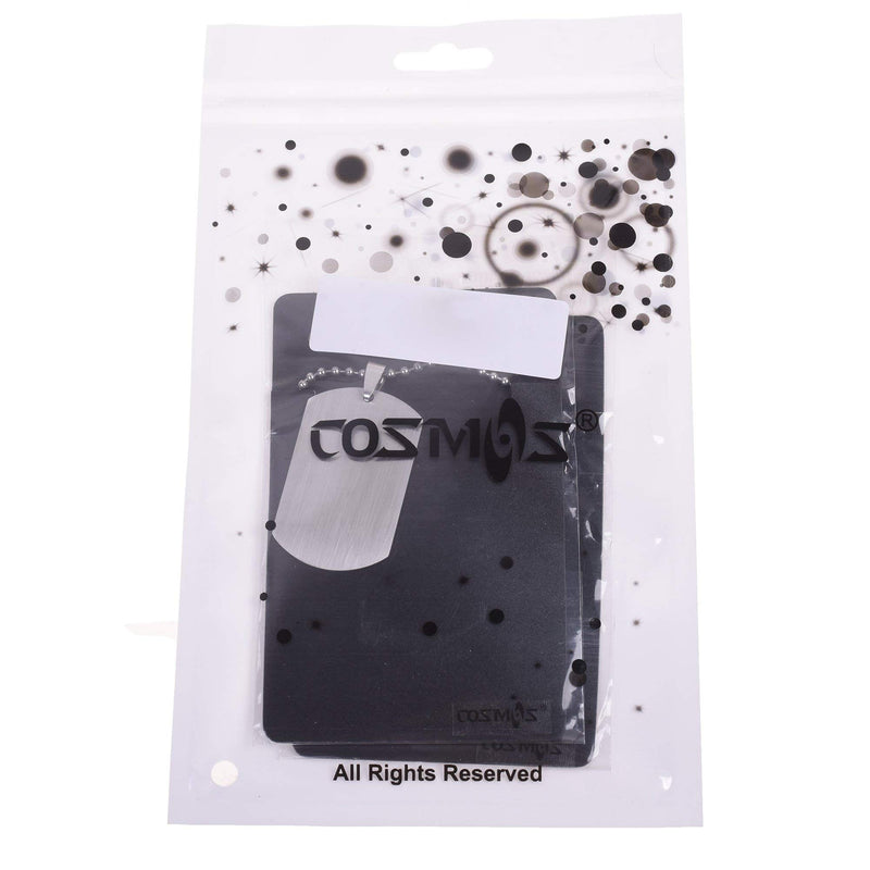 [Australia] - Cosmos 2 Pcs Military Dog Tags with 23.5 Inch Nickel Plated Steel Ball Chains 
