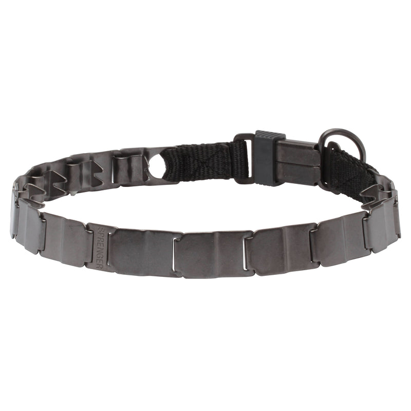 Herm Sprenger Black Stainless Steel Matt Neck Tech Sport Dog Collar - 23 3/5 inches - PawsPlanet Australia