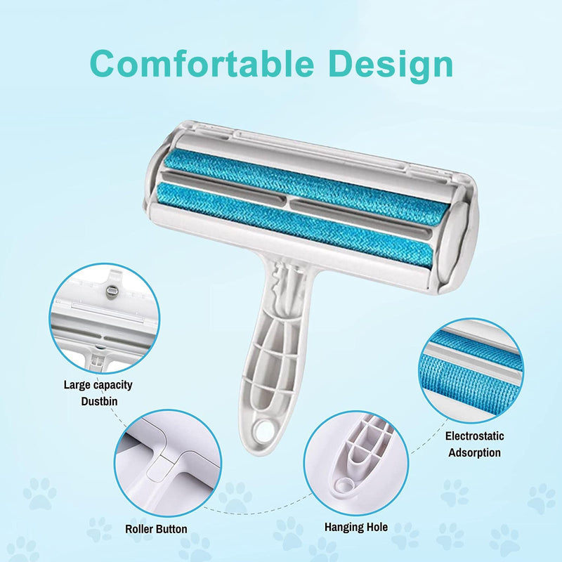 Pubiao Dog Hair Removal Roller Pet Reusable Lint Roller Brush from Furniture, Sofa, Bedding,Carpets, Comforters Couch,Dogs and Cats - PawsPlanet Australia