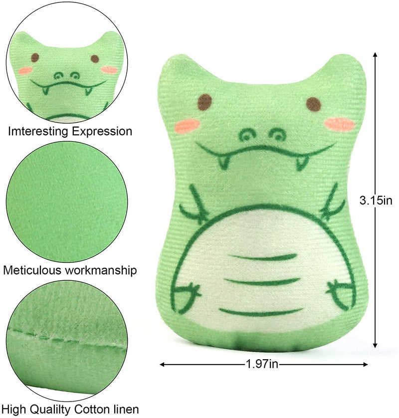 TUSATIY Cat Catnip Toys-5Pcs Cat Chew Toys for Indoor Cats Soft Plush Cat Toys Teeth Cleaning Interactive Catnip Filled Kitten Pillows Toy Pet Toy - PawsPlanet Australia