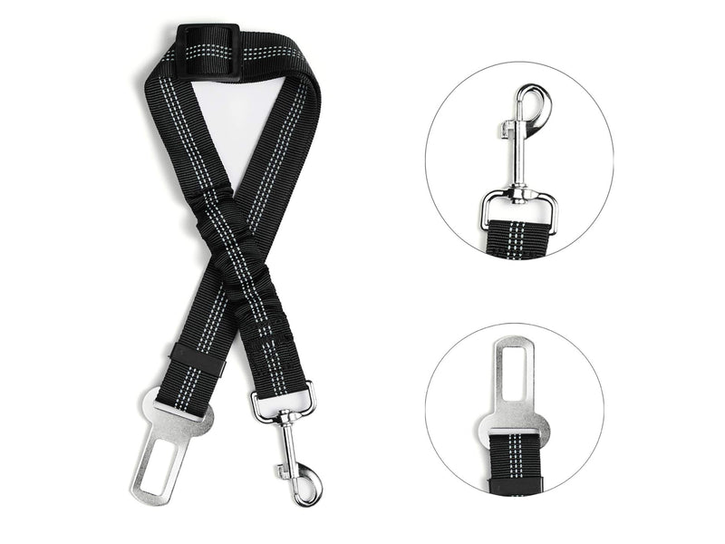 [Australia] - TOOAVIL Heavy Duty Bungee Dog Leash for Medium Large Breed Dogs, Short Dog Leash with a Adjustable Dog Car Seat Belt 