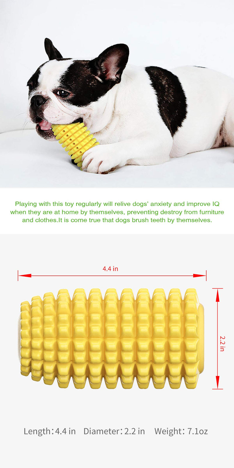 jhonson Dog Toothbrush Chew Toys Indestructible Dental Care Corn Shape Dog Chew Toys with Cotton Rope Dog Teething Toys for Aggressive Chewers Breed - Chewing and Teeth Cleaning Dog Toy - PawsPlanet Australia