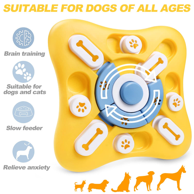 Dog Toy Intelligence, Dog Toy Cat Toy Intelligence, Interactive Dog Toy for Dogs, Prevent Vomiting Intelligence Toy for Dogs Level 2 (Yellow) - PawsPlanet Australia