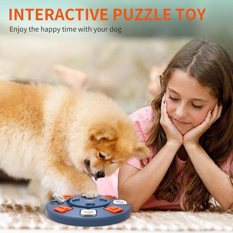 NPET Dog Puzzle Interactive Toys, Dog Treat Dispenser for Pet IQ Training & Mental Enrichment, Slow Feeder for Cats & Small, Medium Dogs (Level 1-2) blue Level 1 - PawsPlanet Australia