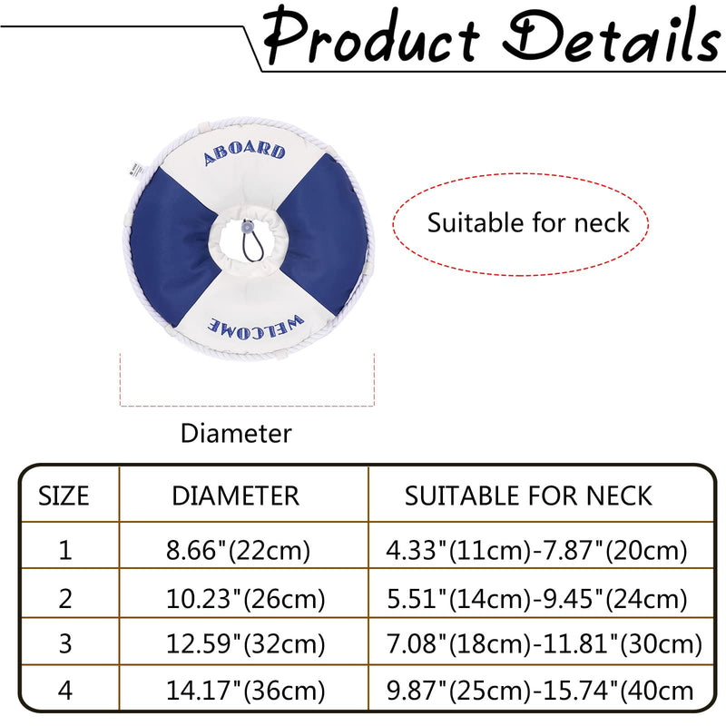 Avaner cat collar, cat collar against wound licking, cat collar after operations, recovery collar for cats, blue 4 - PawsPlanet Australia