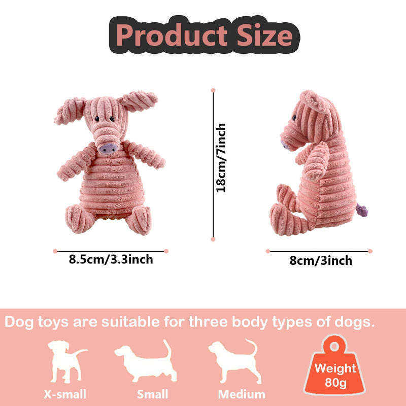 Squeaky Dog Toys,Dog Toys,Interactive Squeaky Dog Toys for Small and Medium Dogs,Cotton Soft Dog Toys for Foraging Instinct Training,Interactive Aid Good Behave Training Dog Toys (Pink) Pink - PawsPlanet Australia