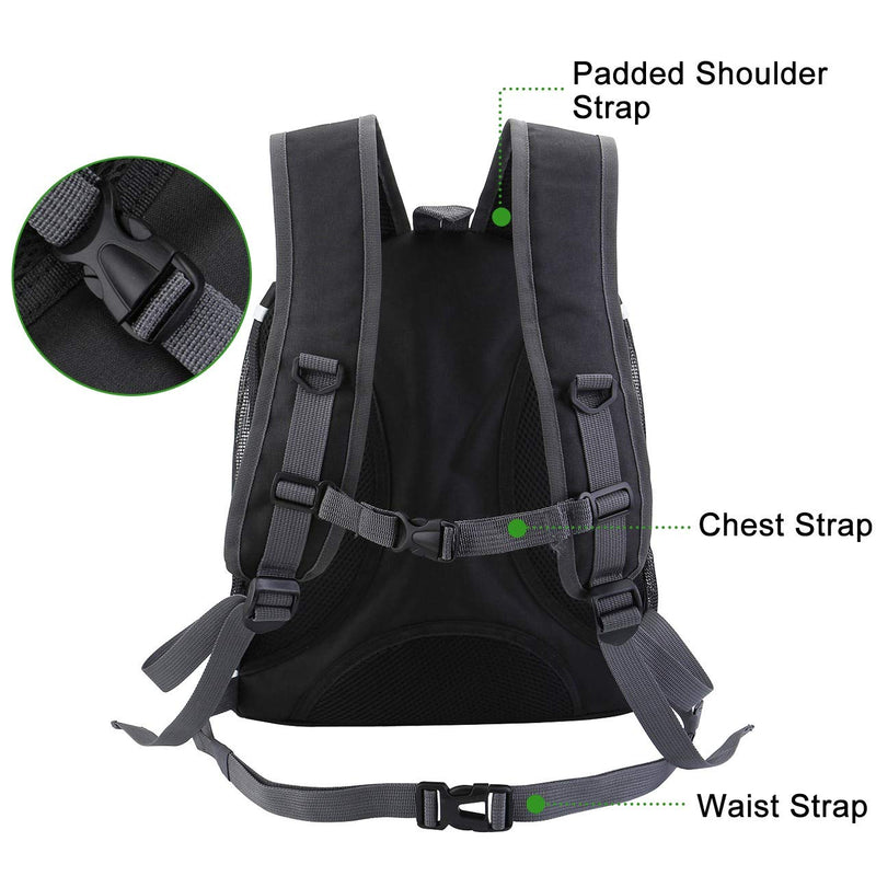 Filhome Dog Backpack Carriers for Small Dogs & Cats, Pet Puppy Travel Front Carrier Bag with Breathable Head Out Design for Travel Hiking Outdoor Use Black - PawsPlanet Australia