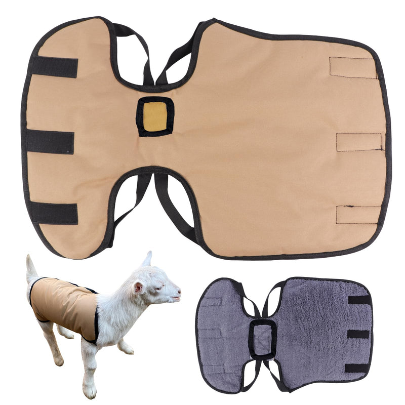 2 Pack Brown Goat Blanket for Winter Goat Coat Cold Weather Waterproof Windproof Goat Jacket Blanket to Keep Goat Warm Lamb Coat with Straps Thickened Belly Protection - PawsPlanet Australia