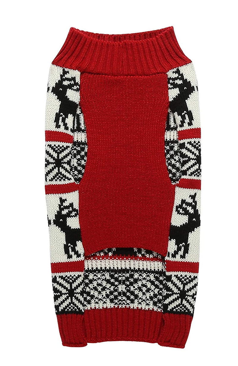 [Australia] - Lanyar Dog Reindeer Holiday Pet Clothes Sweater for Dogs Puppy Kitten Cats, Classic Red X-Small 