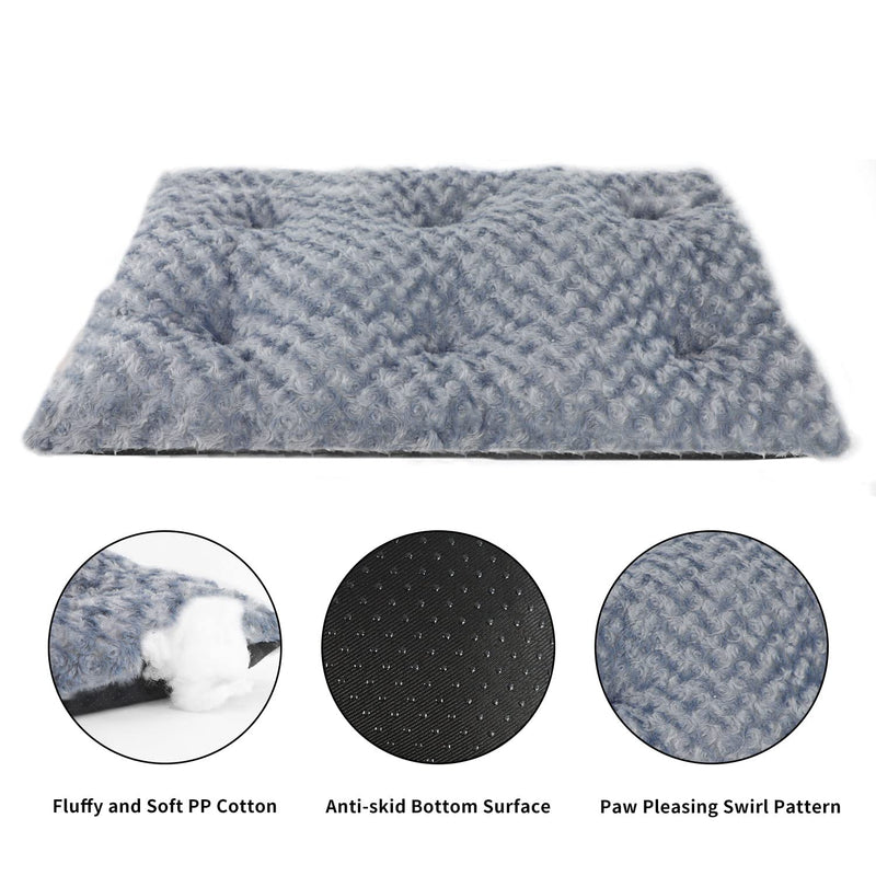 Furrybaby Dog Bed Mat Soft Crate Mat with Anti-Slip Bottom Machine Washable Pet Mattress for Dog Sleeping 18 Inch (Pack of 1) Drak Grey Mattress - PawsPlanet Australia