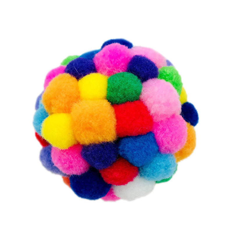 JpGdn 3Pcs Cat Toy Balls Kitten Pompon Ball with Bells Soft Wool Felt Ball Colorful Interactive Playing Chewing Training Teaser Toy - PawsPlanet Australia