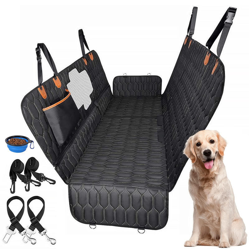 WHDPETS dog blanket car back seat, trunk mat dog, waterproof car blanket for dogs with foldable dog bowl, car dog blanket back seat with side protection and viewing window - PawsPlanet Australia