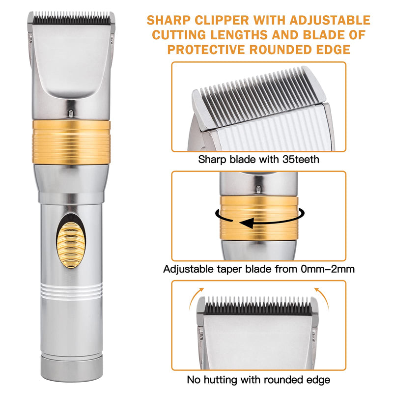 Audoc Professional Pet Hair Clippers with Comb Guides Nail Clipper Kit Nail File for Dogs Cats Horses and Other House Animals Pet Grooming Kit Set - PawsPlanet Australia