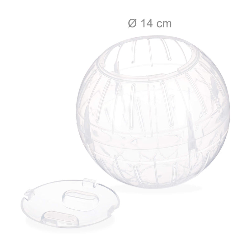 Relaxdays Exercise Ball for Hamsters and Mice, 14 cm, Transparent - PawsPlanet Australia