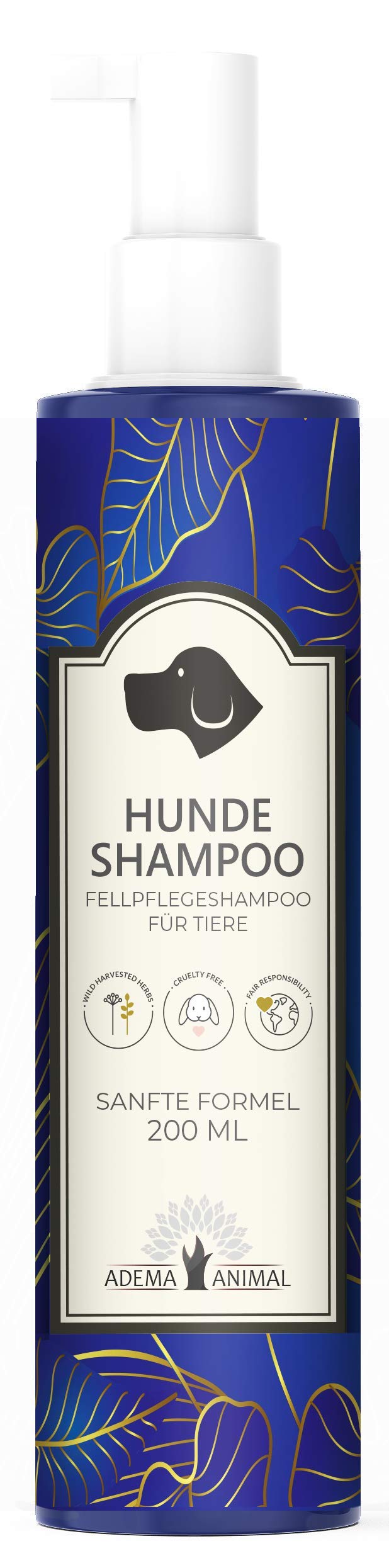 Adema Animal® dog shampoo - shampoo for dogs and puppies long-haired and short-haired against itching - for smell of fur or change of fur - mites - fleas - lice - fungus - vegan - PawsPlanet Australia
