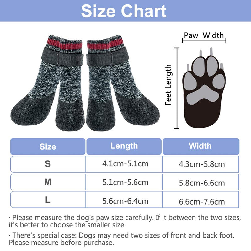 Mihachi 2 Pairs Dog Sock Set - Pet Paw Protectors with Adjustable Straps, Anti-Slip Waterproof Rubber Bottom Dog Boots¡­ L - PawsPlanet Australia