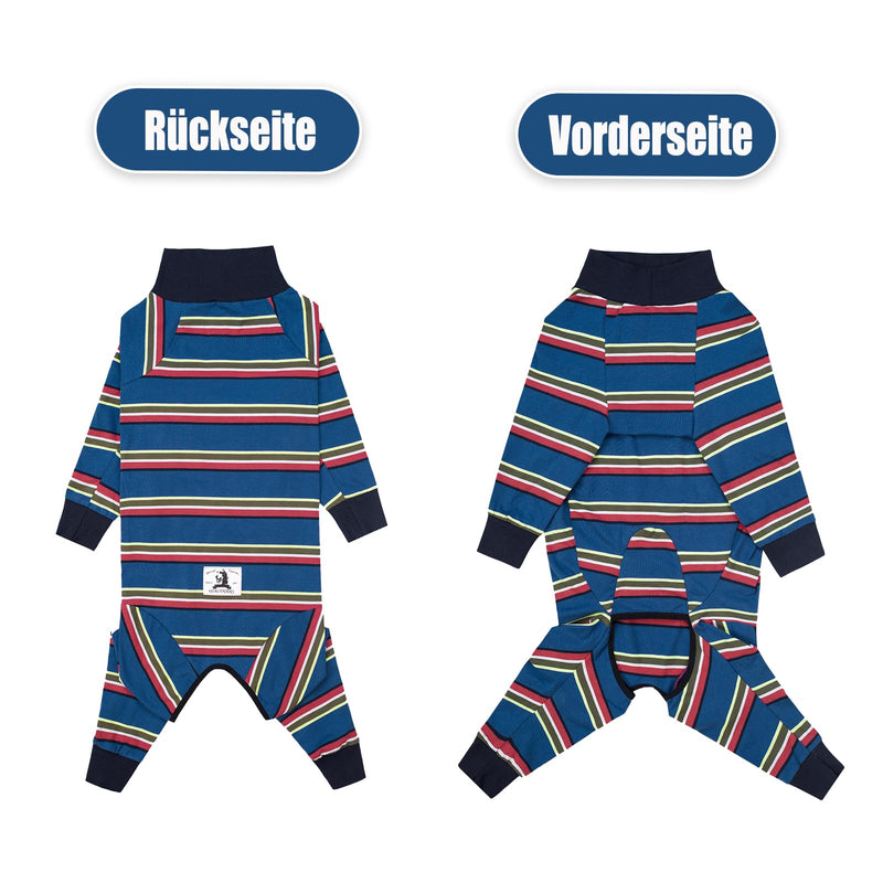 Axcimond dog bodysuit after surgery dog one-piece dog bodysuit castration bitch/male surgery body dog recovery suit for dogs after surgery long-sleeved wound protection suits alternative to neck collars for dogs 3XL navy blue - PawsPlanet Australia