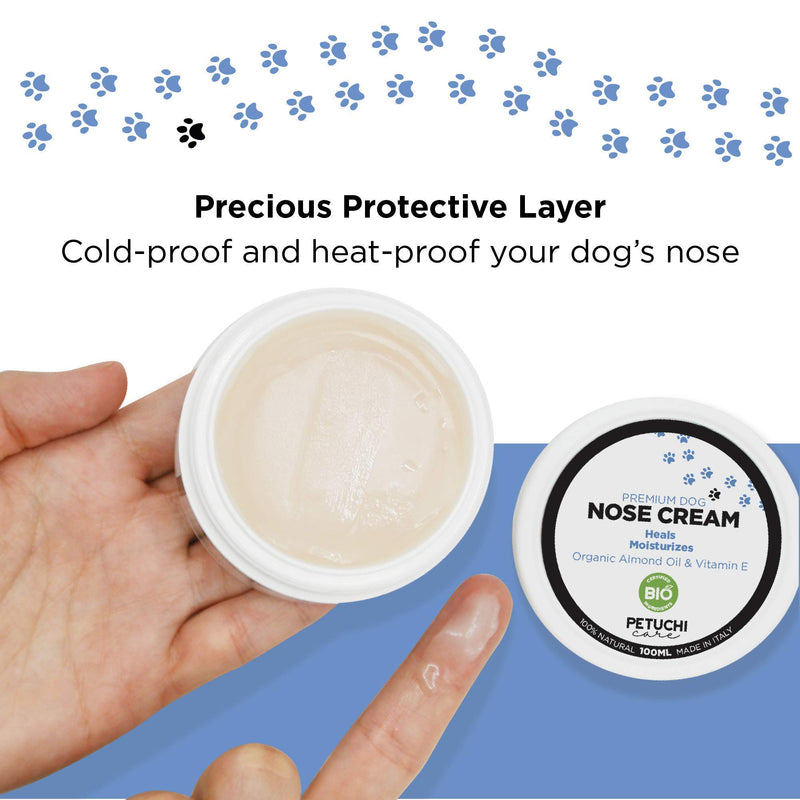 PETUCHI Healing Nose Balm for Dogs; Disenfects, Treats and Hydrates Cracked and Dry Nose; 100% Bio; 100ml - PawsPlanet Australia