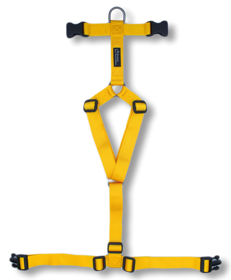Animal Connection H-shape dog harness, dog vest harnesses 5-point adjustment, lightweight and durable. (XS, Yellow) XS - PawsPlanet Australia