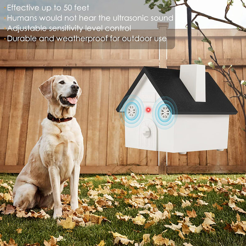 Anti Barking Device, Ultrasonic Dog Barking Deterrent Devices with 4 Modes, Sonic Bark Deterrents Up to 50 Ft Range, Dog Barking Control Devices Outdoor Weatherproof - PawsPlanet Australia