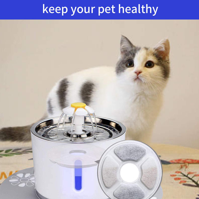 [Australia] - Allxin Replacement Filters for Pet Water Fountain - Activated Carbon Filters for Cats and Dogs Automatic Water Dispenser 8 Pack 