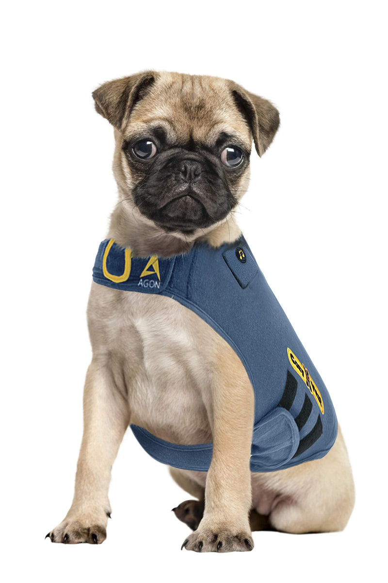 CozyVest 3-in-1 Dog Anxiety Vest Music & Aromatherapy Dog Coat Relaxing Sound & Essential Oil Scent Canine Stress Relief Fireworks Thunder Separation Shirt Jacket Thunderstorm Small [15-25 Lbs] Gray - PawsPlanet Australia