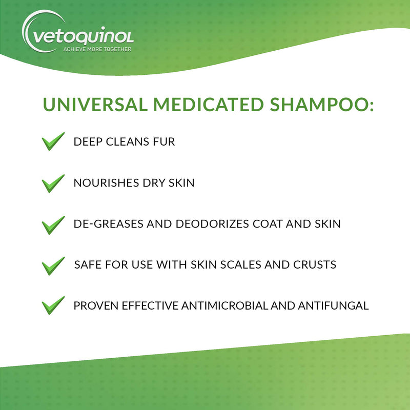 [Australia] - Vetoquinol Universal Medicated Shampoo for Dogs, Cats and Horses 16 Ounce 