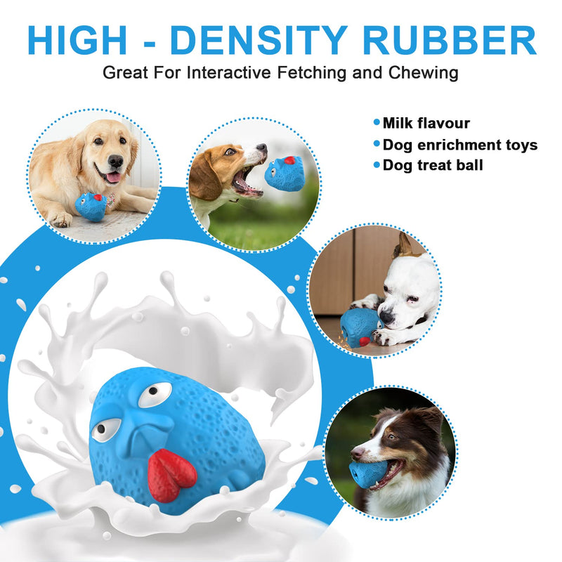 AOZOOM Treat Dispensing Dog Toys, Dog Toys for Aggressive Chewers, Indestructible Dog Chew Toys, Interactive Slow Feeder Tough Puzzle Toys, Durable Rubber Teeth Clean Dog Toys, for Medium Large Dogs - PawsPlanet Australia