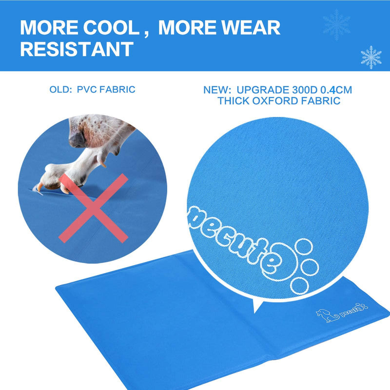 pecute Dog Cooling Mat, Durable Pet Cool Mat Non-Toxic Gel Self Cooling Pad, Great for Dogs Cats in Hot Summer (XS, Blue) XS (40*30 cm) - PawsPlanet Australia