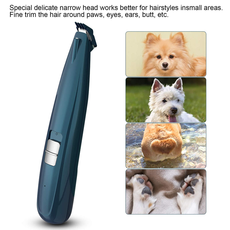 Pet Foot Hair Trimmer with Led Light, Electric Dog Grooming Clippers, Pet Hair Clippers Low Noise USB Rechargeable Shaving Tool for Pet Hair Around Face, Eyes, Ears, Rump, Paws - PawsPlanet Australia