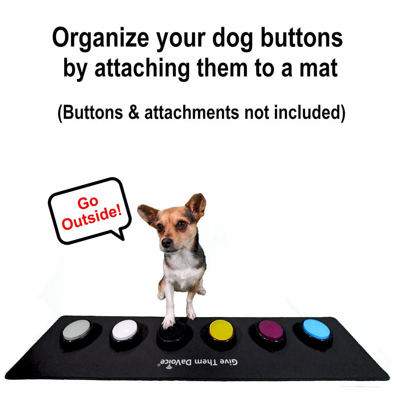 DaVoice Dog Button Mat (6 Button Placements) for Dog Communication Buttons, Dog Buttons for Communication Board, Dog Speaking Word Training Talking Button Pad (Buttons and Attachments Not Included) - PawsPlanet Australia