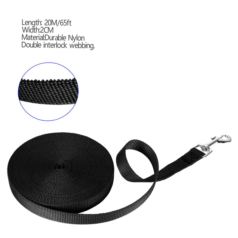 NavoX towline for dogs 20m/30m leash dog running leash for small to large dogs Recall Black - PawsPlanet Australia