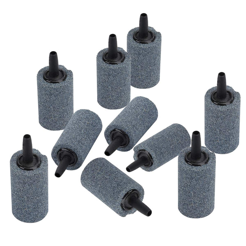 [Australia] - Pawfly 10 PCS Air Stone Cylinder 1.2 Inches Bubble Diffuser Airstones for Aquarium Fish Tank Pump and Hydroponics 