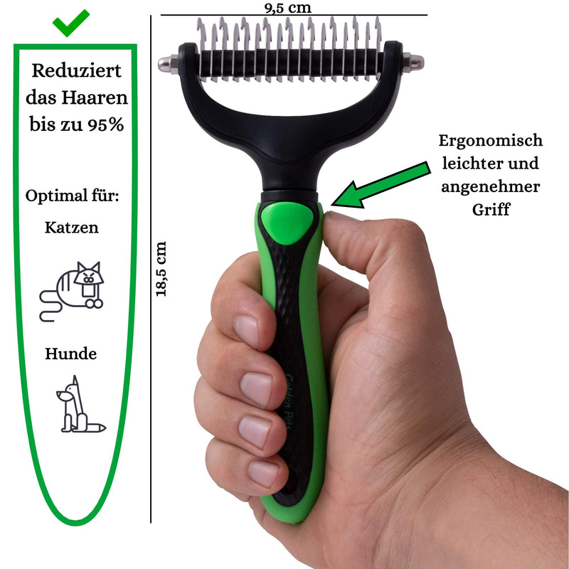 Golden Pets undercoat brush & undercoat brush I dog brush, cat brush suitable for medium - long hair I quick cleaning I + free care manual - PawsPlanet Australia
