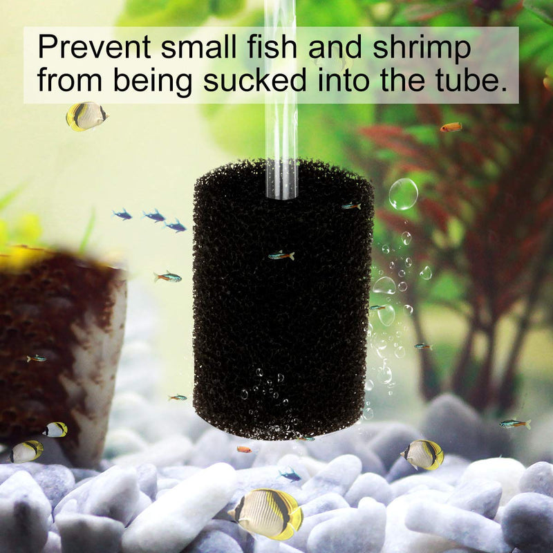[Australia] - Ailinda 4PCS Pre Filter Sponge Aquarium Filter Foam Sponge Rolls Compatible Filter Accessories for Fish Tank Black-Large 