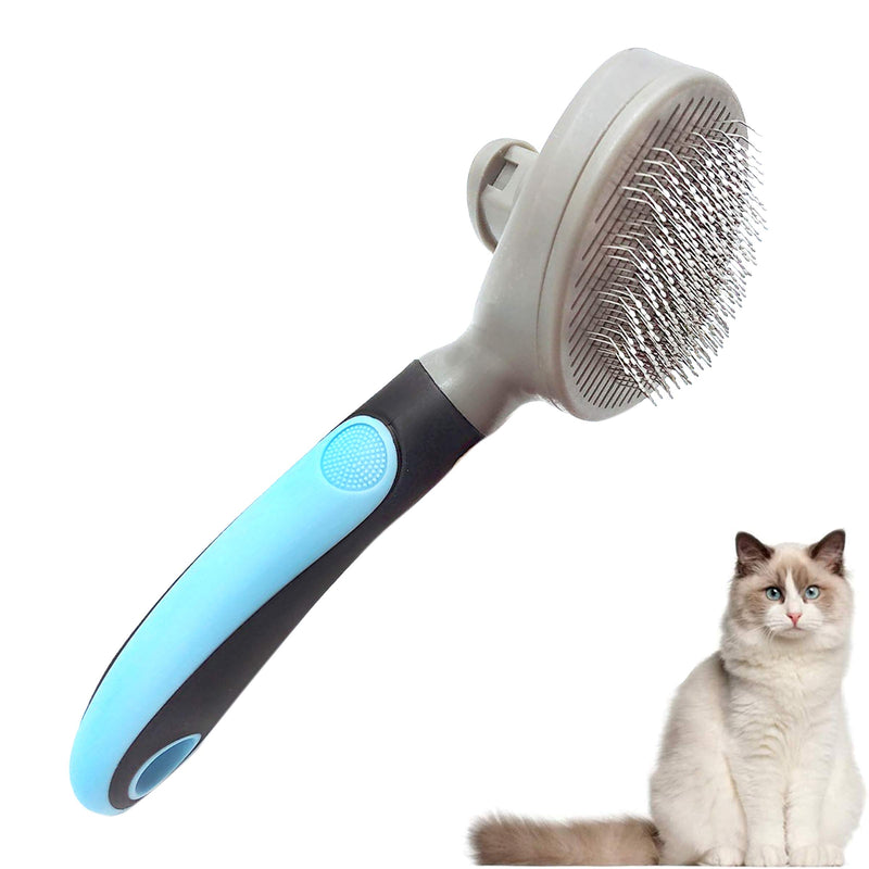 YuanMoon Slicker Dog Brush, Self Cleaning Pets Grooming Comb for Dogs Cats with Short or Long Hair Removes Undercoat Shedding Mats and Tangled Hair Ideal for Dander Dirt Massages Particle - PawsPlanet Australia