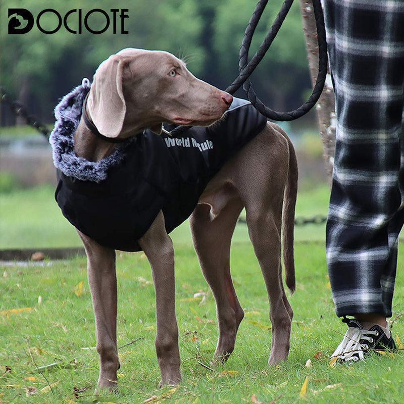 Dog Jacket with Harness Large Dogs Coats Waterproof, Dog harness Coats warm Winter Clothes Windproof Reflective Pet Vest Cotton Padded Cozy Cold Weather Dog Apparels for Medium Large Dogs (2XL, Grey) XXL - PawsPlanet Australia