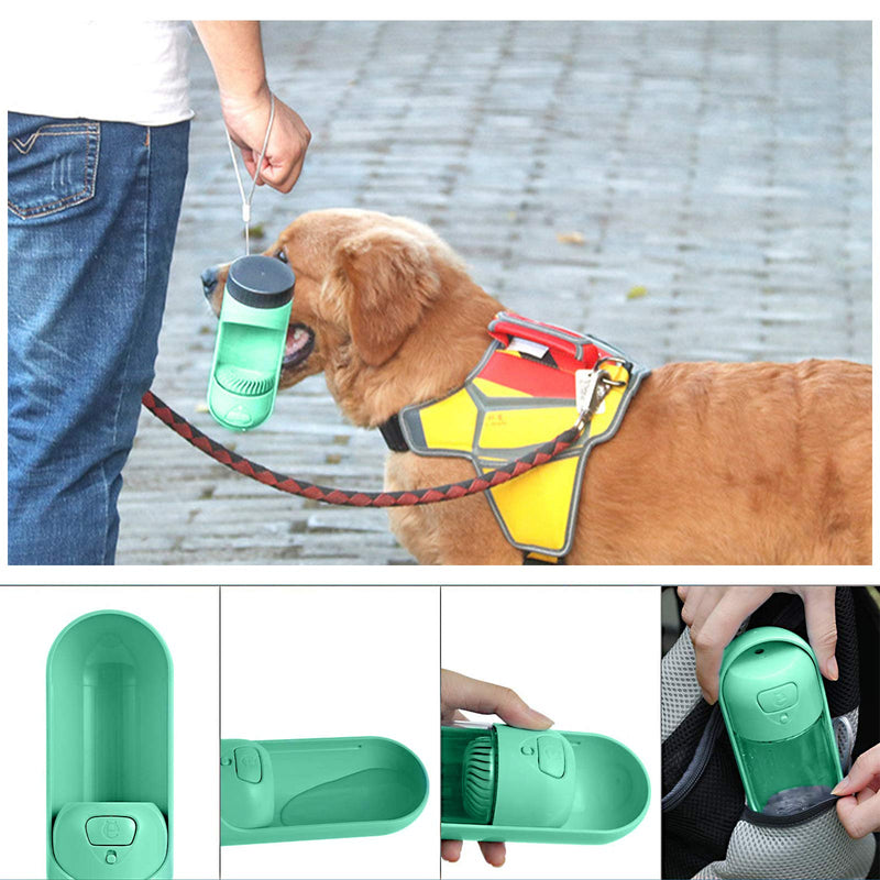 S/J Dog Water Bottles, Leak Proof Portable Puppy Water Dispenser, for Pets Outdoor Walking/Hiking/Travelling (10OZ) Pink - PawsPlanet Australia