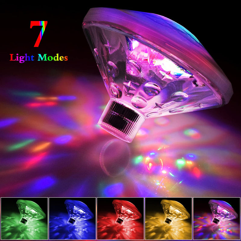 Esoes LED Bath Lights Corlorful Floating Pool Tub Light RGB Hot Tub Disco Light Waterproof Underwater Lamp Decorative for Bathing Time, Ponds, Pools Party Art Deco - PawsPlanet Australia