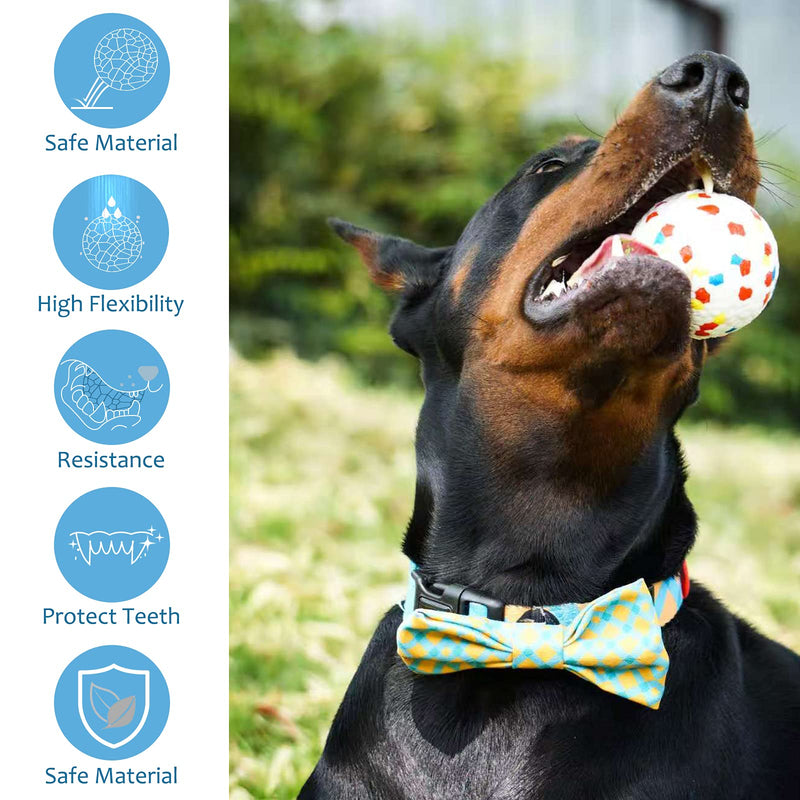 Dog Ball Toys for Aggressive Chewers, Interactive Dog Ball for Large Dogs and Medium Puppy - Indestructible Chew Toy Ball, Dental Treat and Bite Resistant, Durable, Non-Toxic Training Ball Colors - PawsPlanet Australia