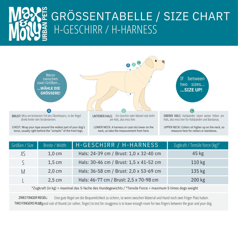 Max & Molly Ultra-comfortable padded neoprene dog harness, secure, adjustable and easy to control. Small - PawsPlanet Australia