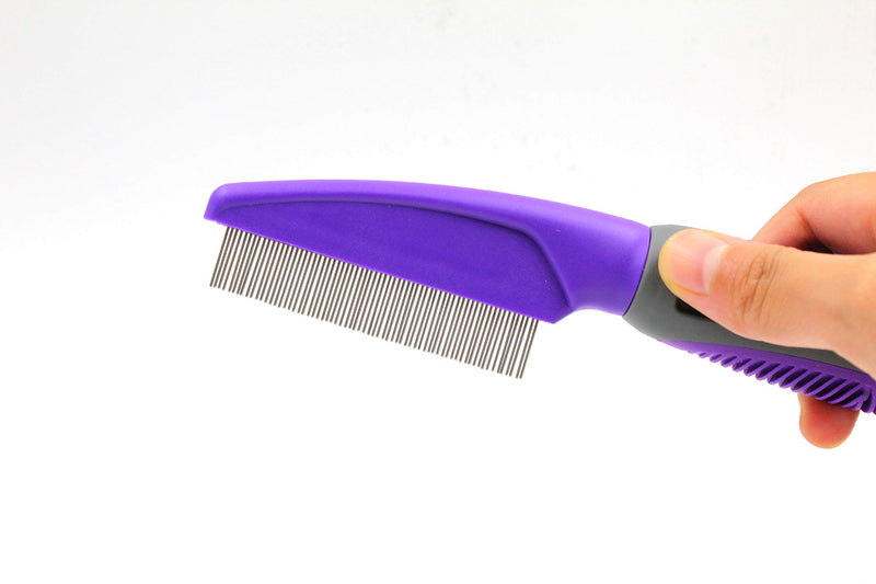 Hertzko Flea Comb for Dogs and Cats – Closely Spaced Metal Pins Removes Fleas, Flea Eggs, And Debris from Your Pet’s Coat - Great for Short Hair Areas. - Long Handle for Extra Comfort! - PawsPlanet Australia