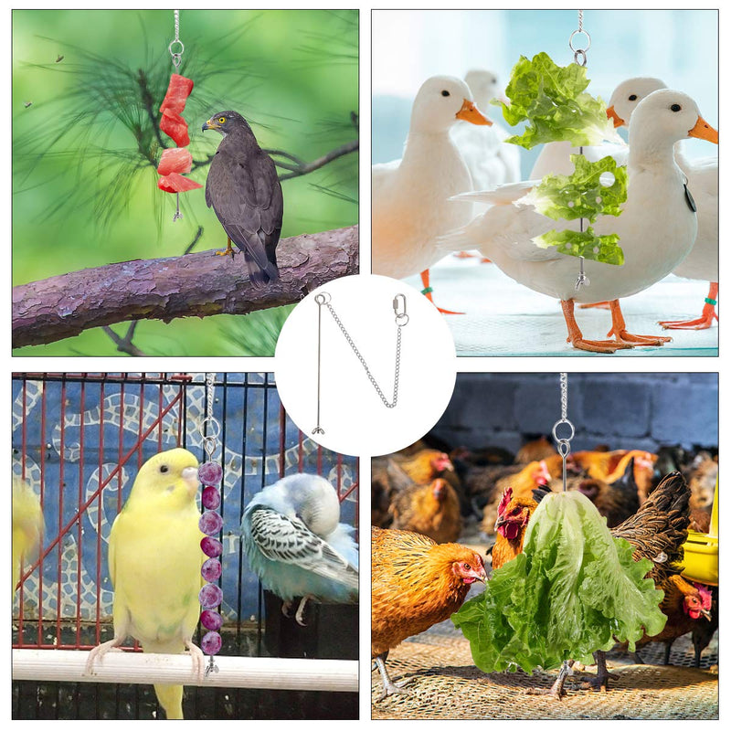 [Australia] - WSpring Hanging Feeder Toy, Chicken Vegetable Fruit Holder for Hens Pet Large Birds, 2 PCS 